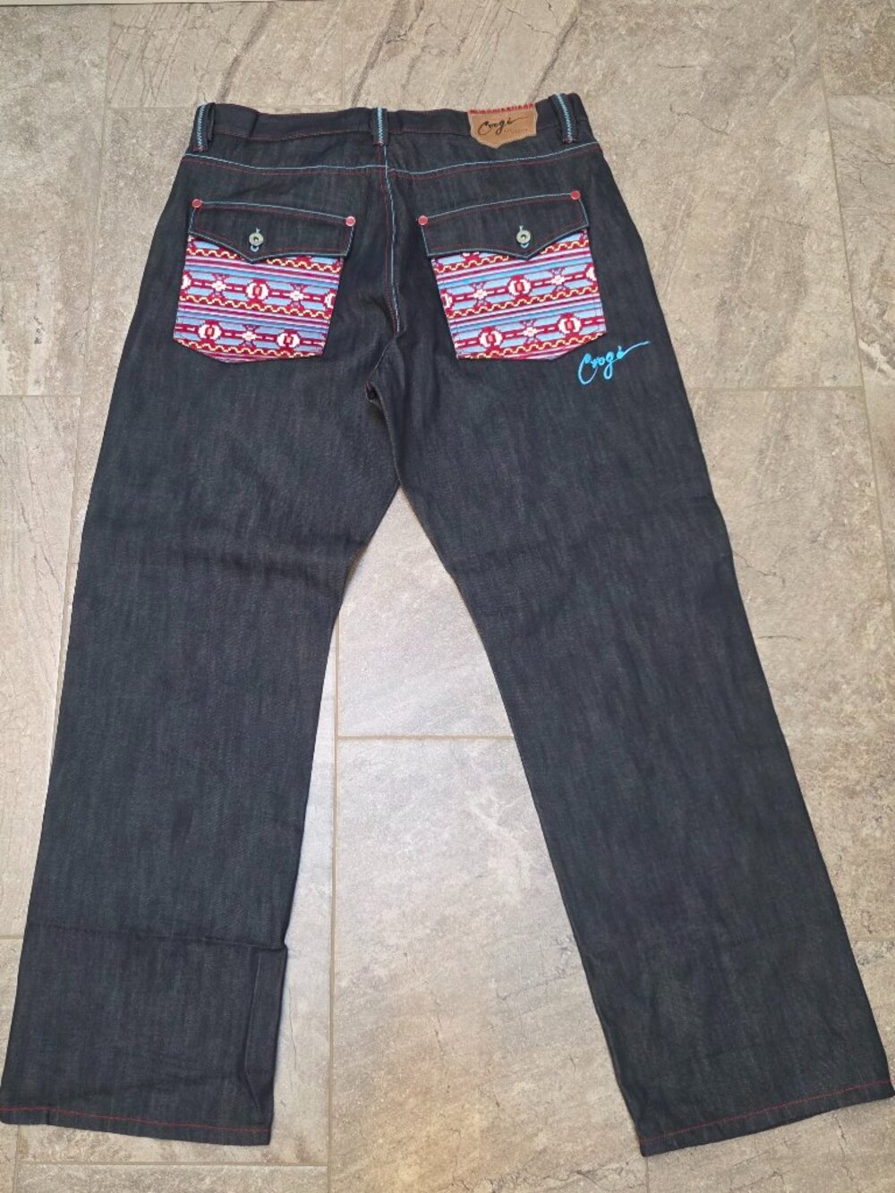 Coogi Jeans Embroidered Y2K Hip Hop W38 L34